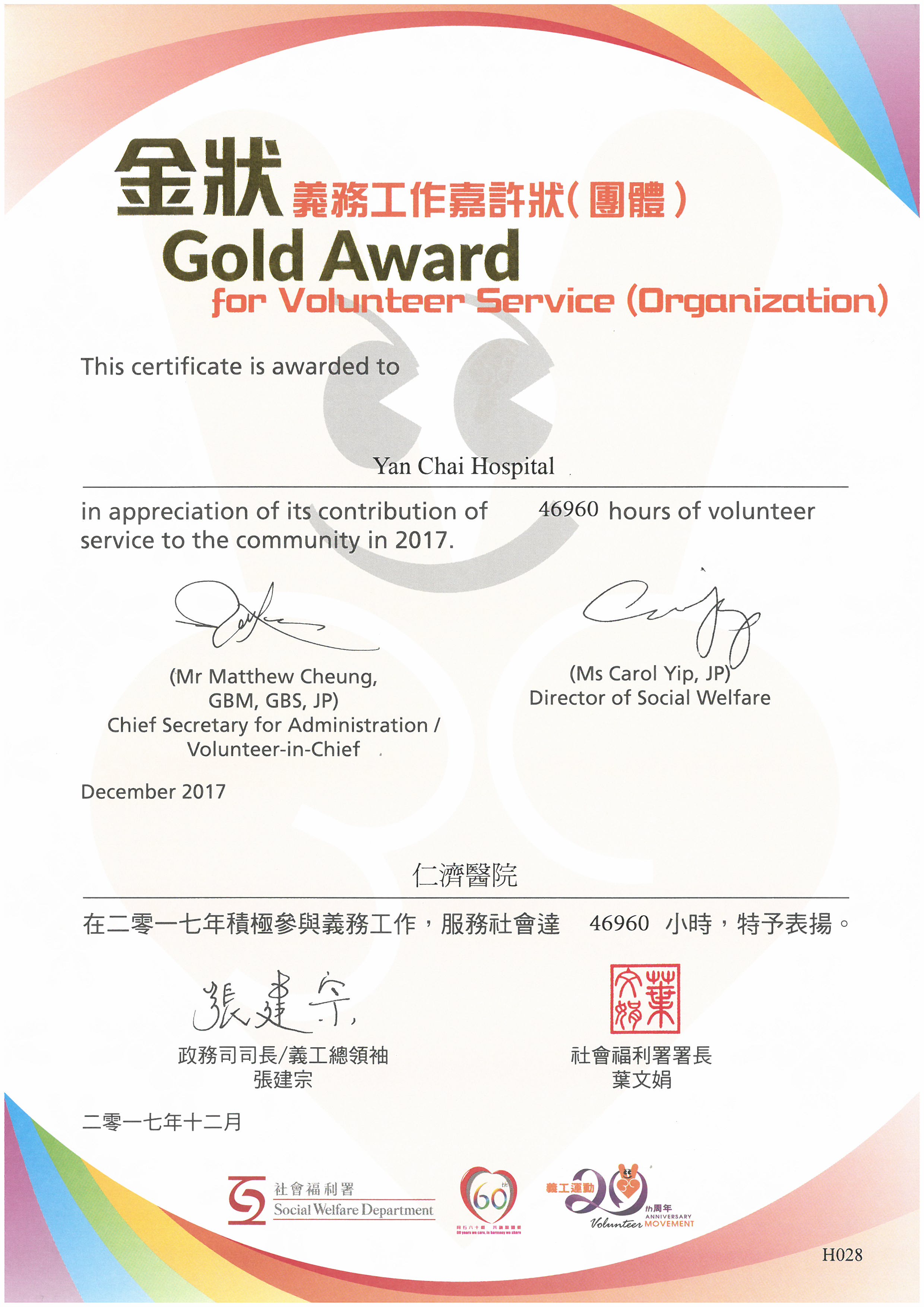 gold award 2017